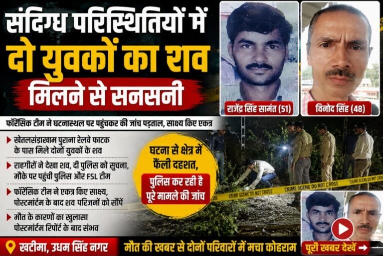दो युवकों के शव मिलने से मचा हड़कंप, मौत का कारण रहस्य