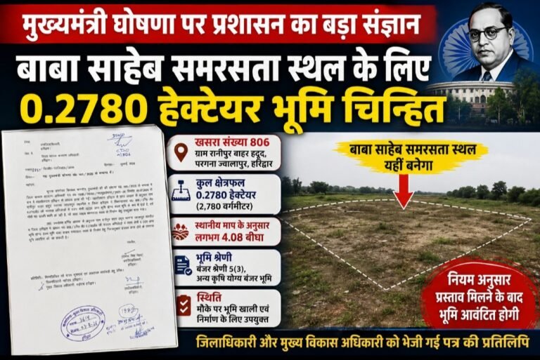 न्यूज चलने के अगले ही दिन खुला जमीन का राज, खसरा 806 में मिली 2,780 वर्गमीटर भूमि