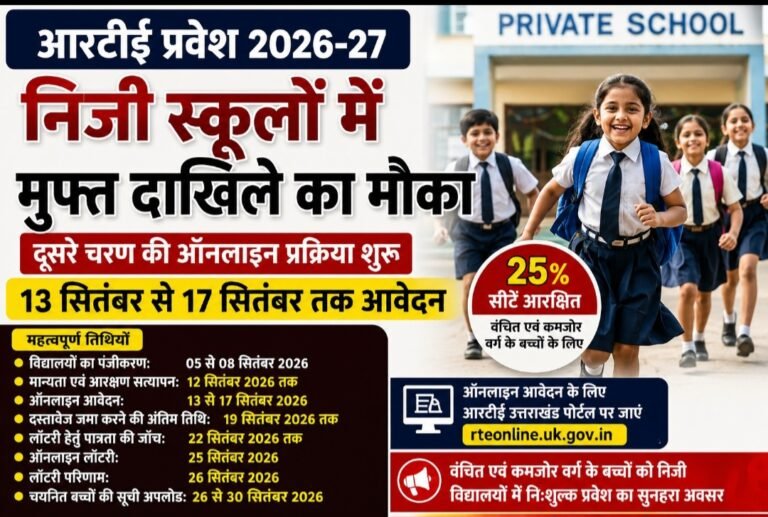 आरटीई के दूसरे चरण में निजी स्कूलों में मुफ्त दाखिले का मौका, 13 सितंबर से आवेदन