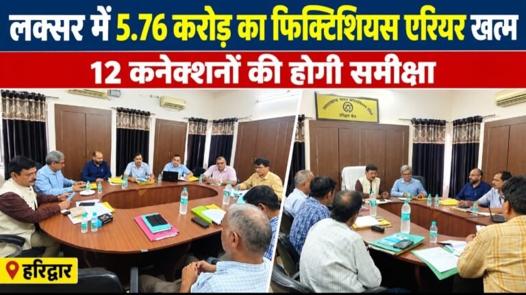 लक्सर में 5.76 करोड़ का फिक्टिशियस एरियर खत्म, 12 कनेक्शनों की होगी समीक्षा